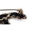 Chanel Champagne Gold Leather CC Pin NIB