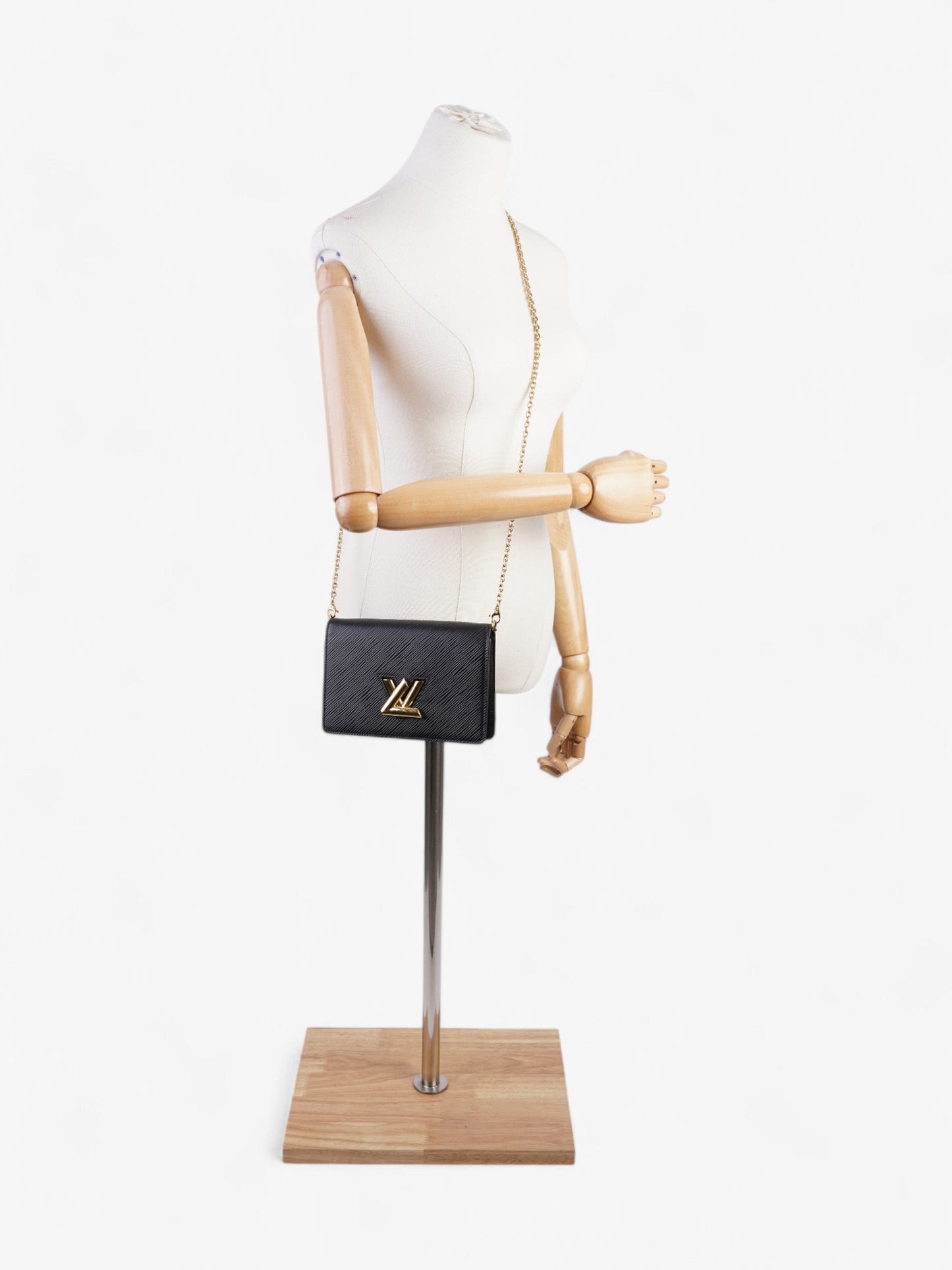 Louis Vuitton Twist Chain Bag Black Epi Leather PM