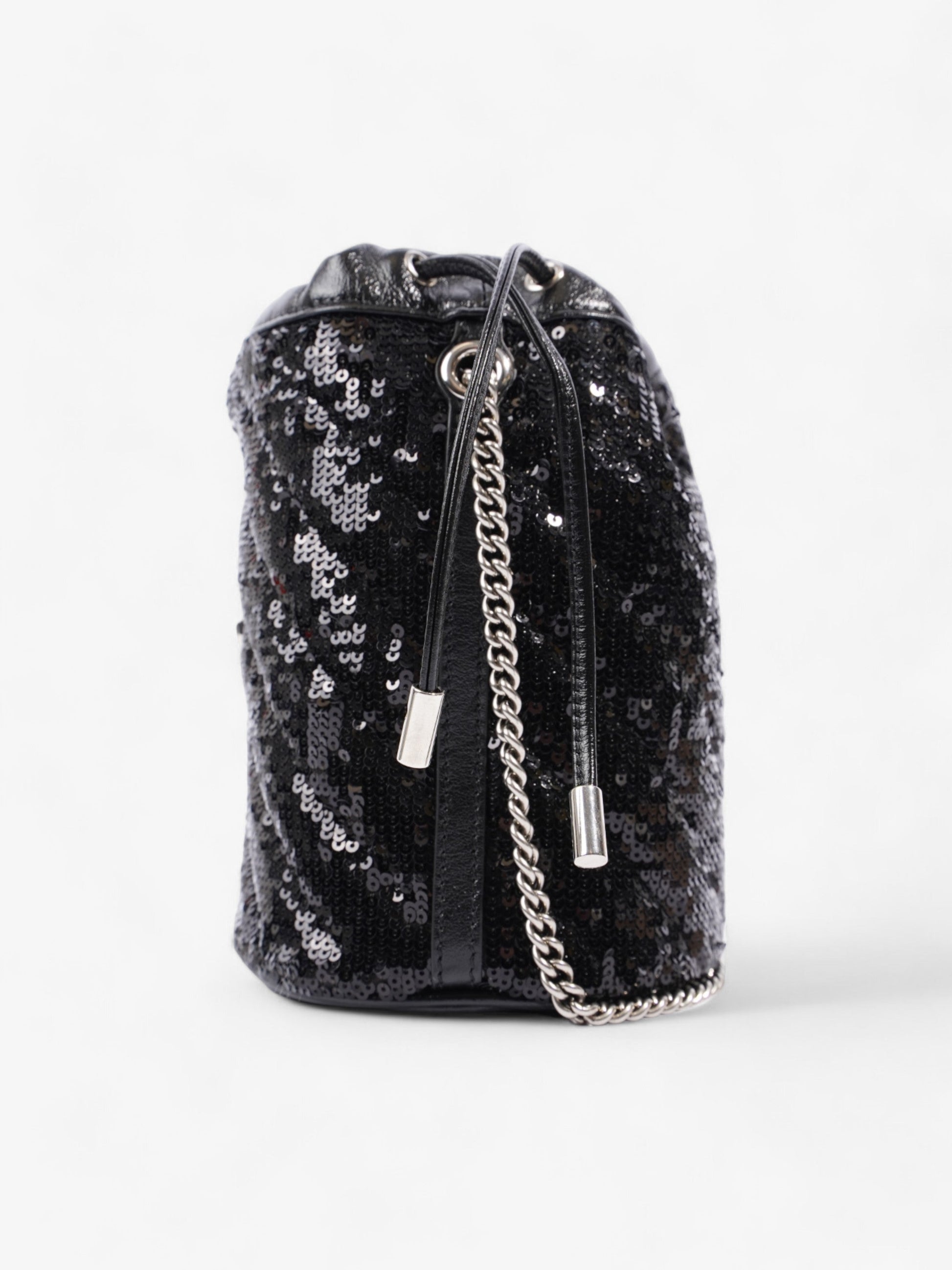 Gucci GG Marmont Bucket Bag Black Sequin