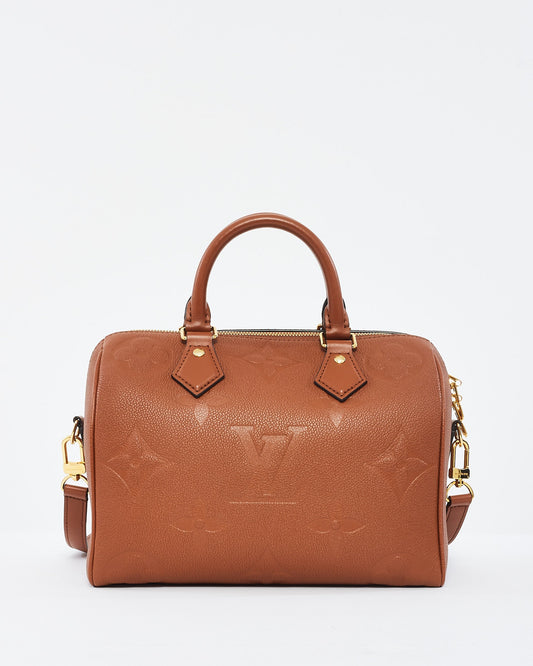 Louis Vuitton Cognac Monogram Empreinte Leather Bandoulière 25