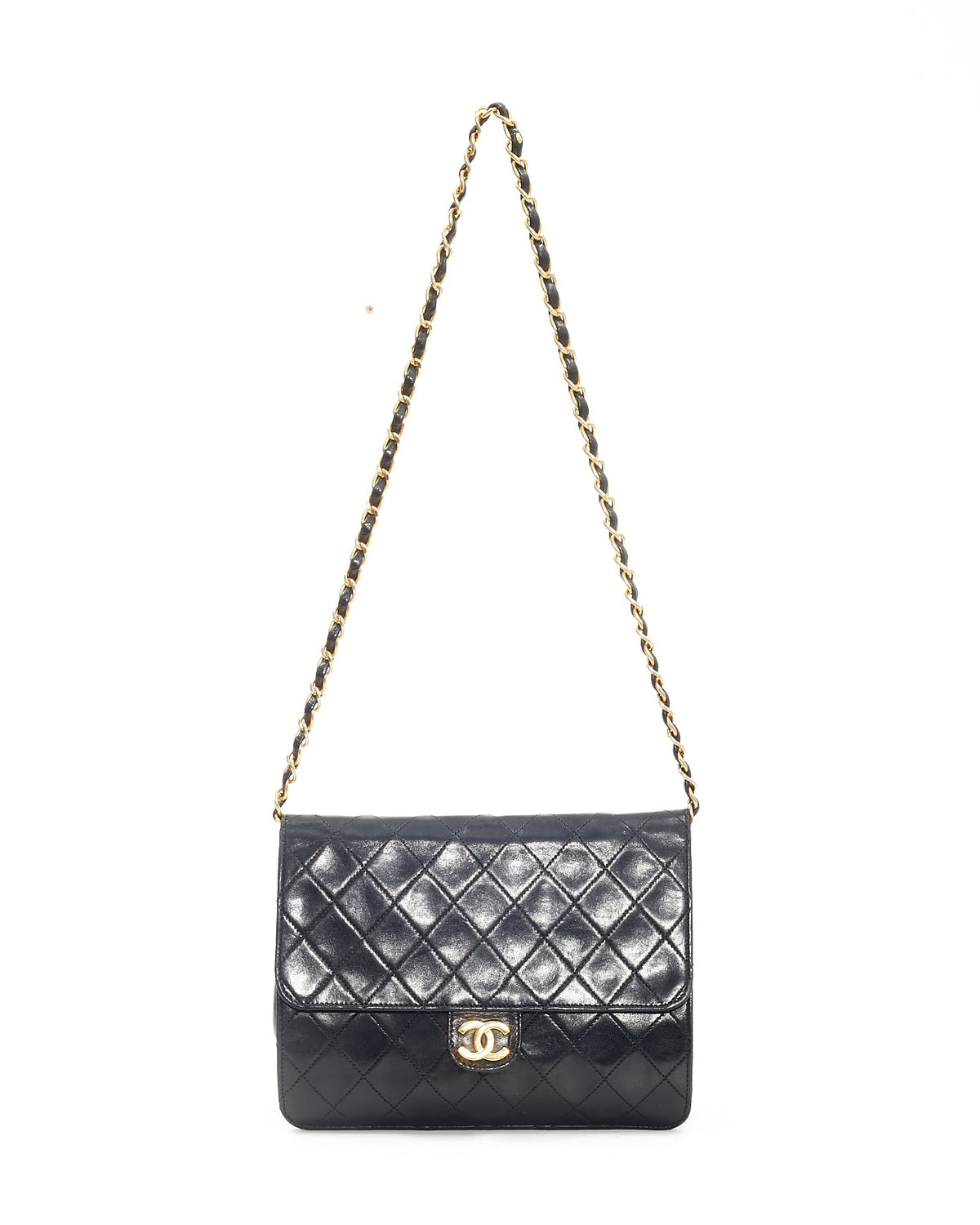 Chanel Black Lambskin Coco Flap Chain Bag