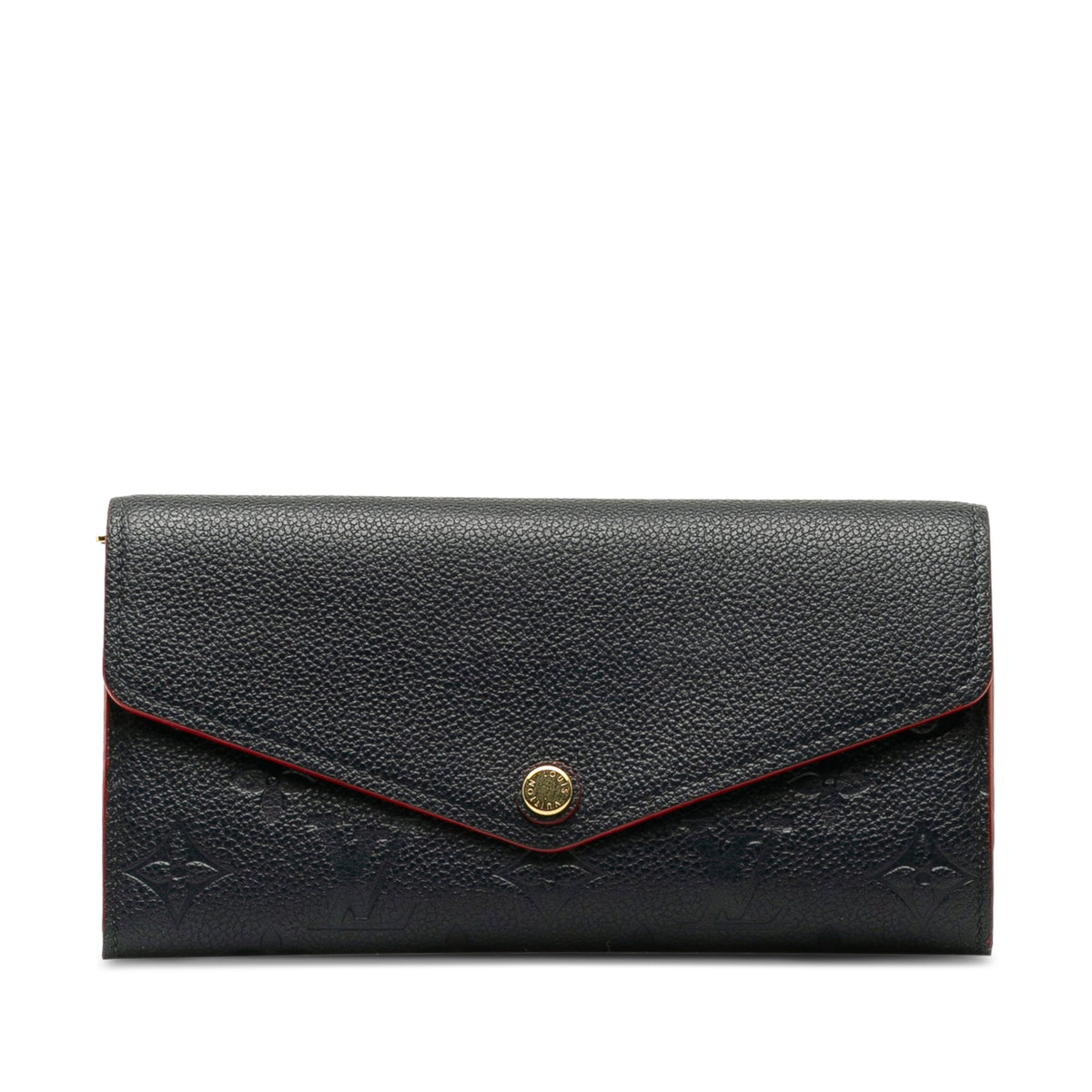 Blue Louis Vuitton Monogram Empreinte Portefeuille Sarah Wallet