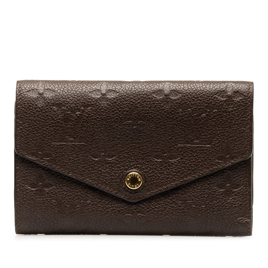 Brown Louis Vuitton Monogram Empreinte Portefeuille Curieuse Wallet