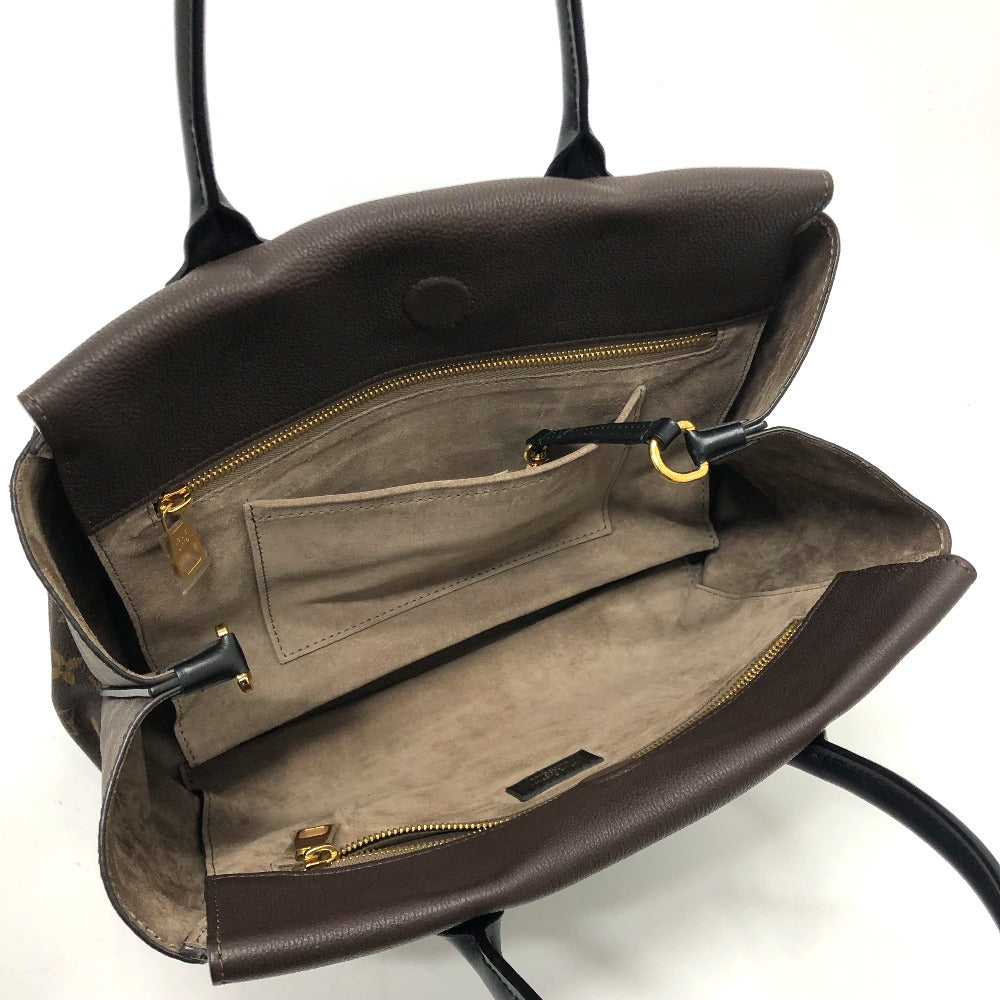 LOUIS VUITTON Handbag M41061 Monogram canvas, Cuir Orfevre leather Brown Monogram Tote W PM Women