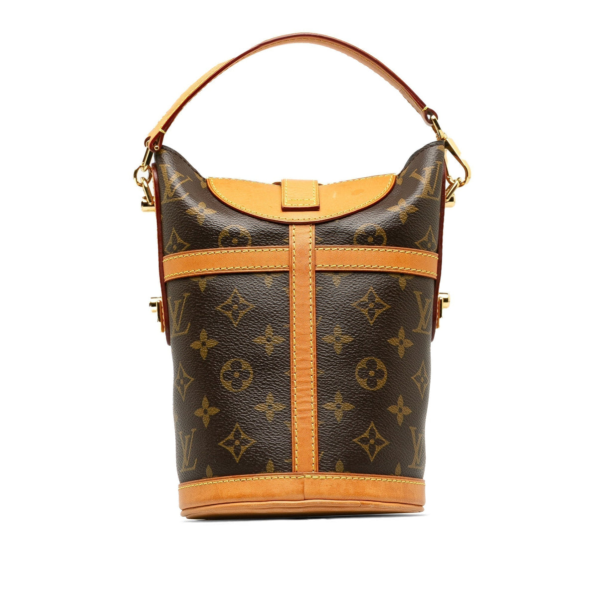 Brown Louis Vuitton Monogram Duffle Bucket Bag