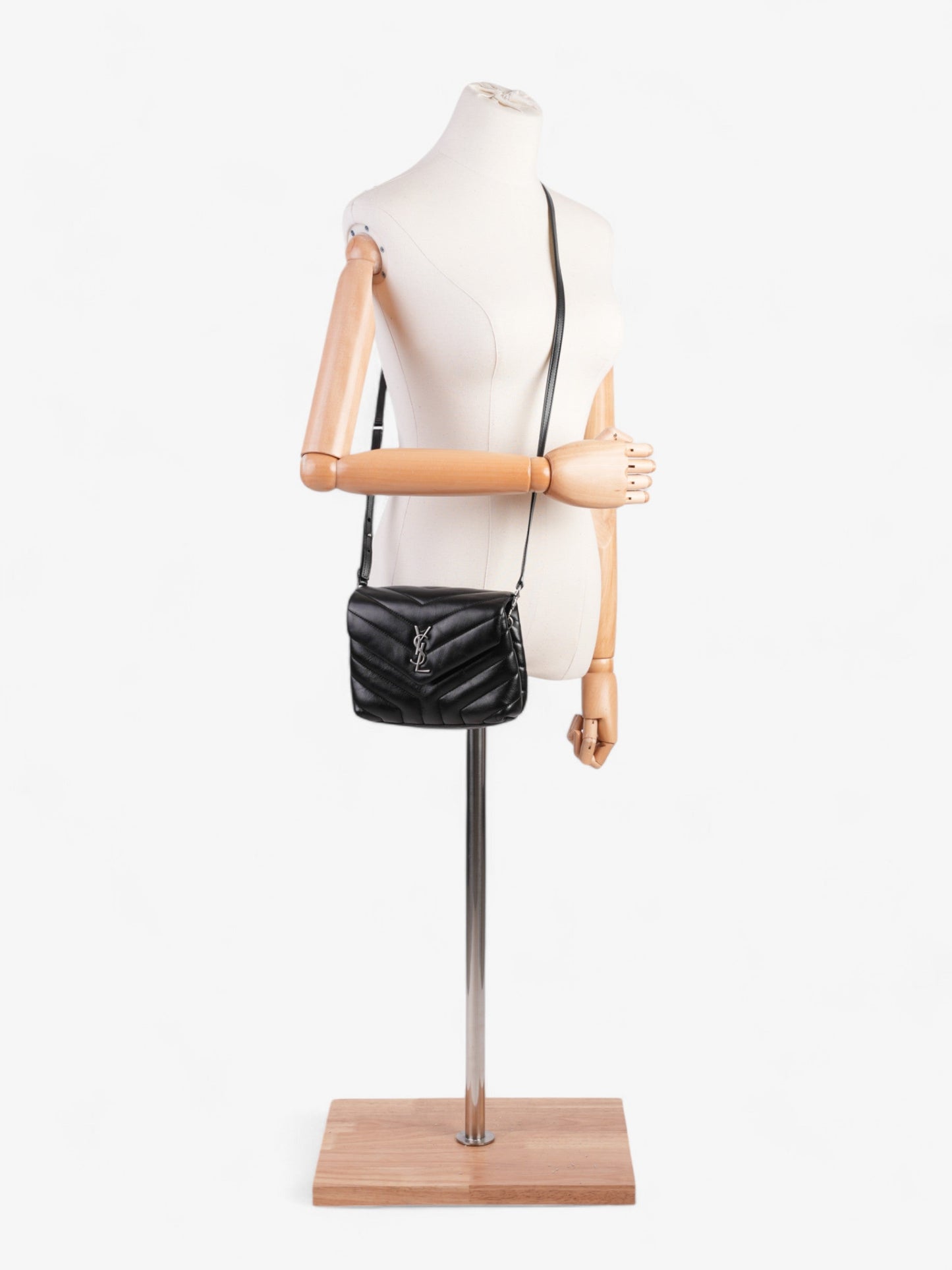 Saint Laurent Lou Lou Black Matelasse Leather Toy