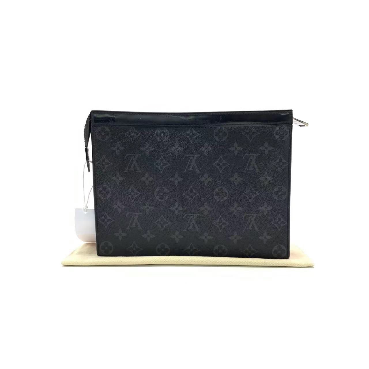 Louis Vuitton Voyage Clutch Black Monogram Men's