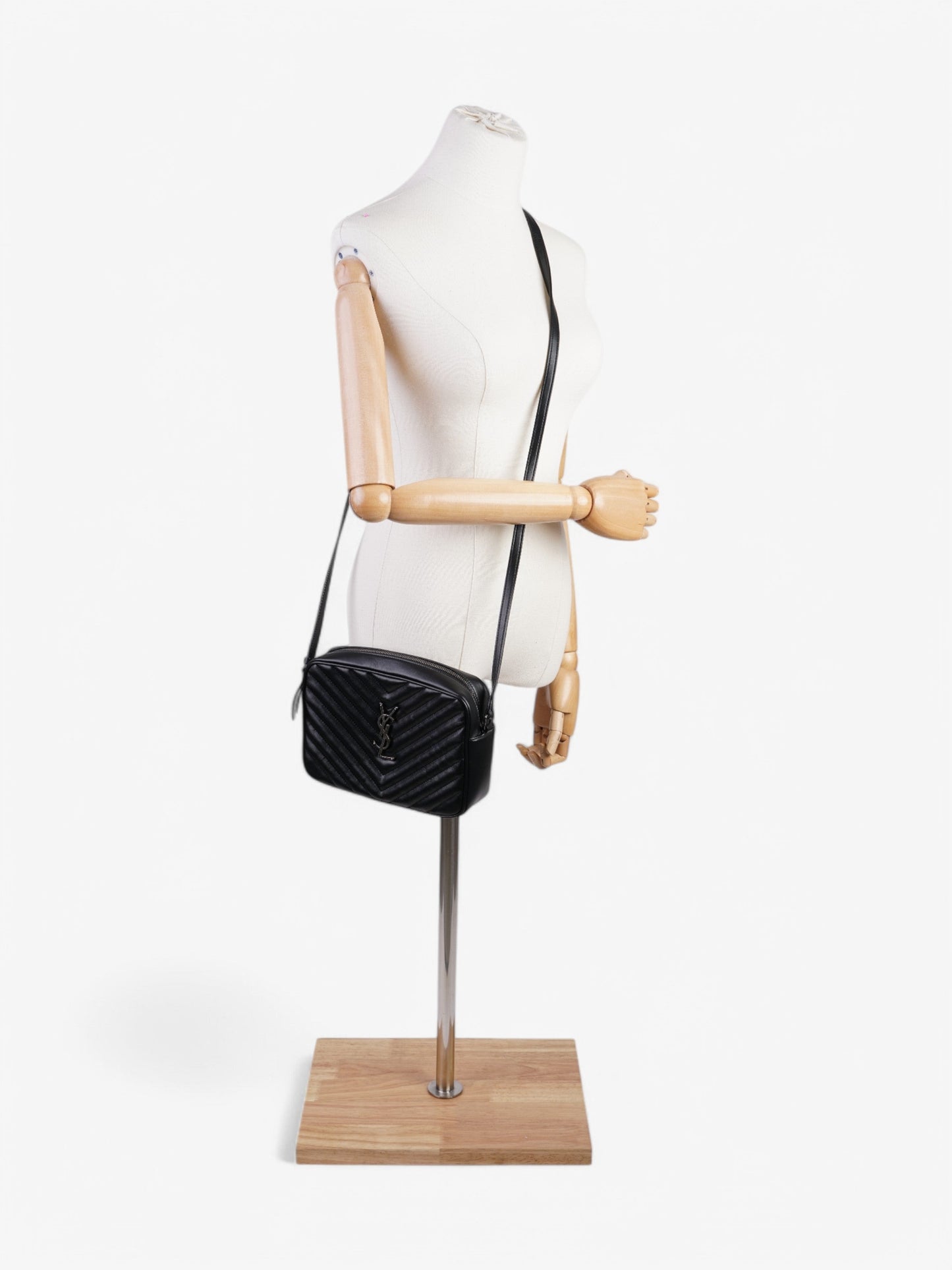 Saint Laurent Lou Camera Bag Black Calfskin Leather