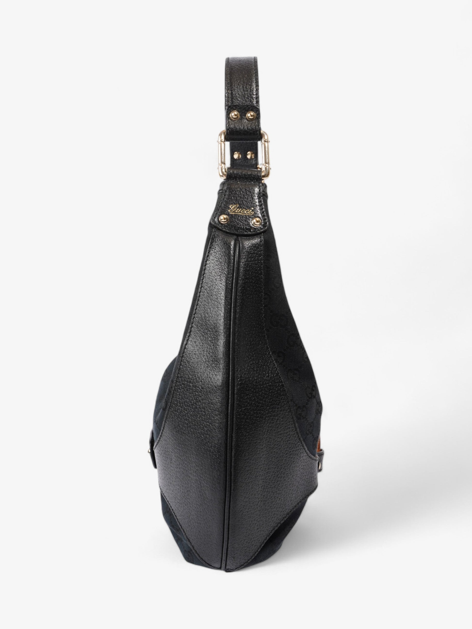 Gucci Amalfi Horsebit Hobo GG Supreme / Black / Brown Canvas