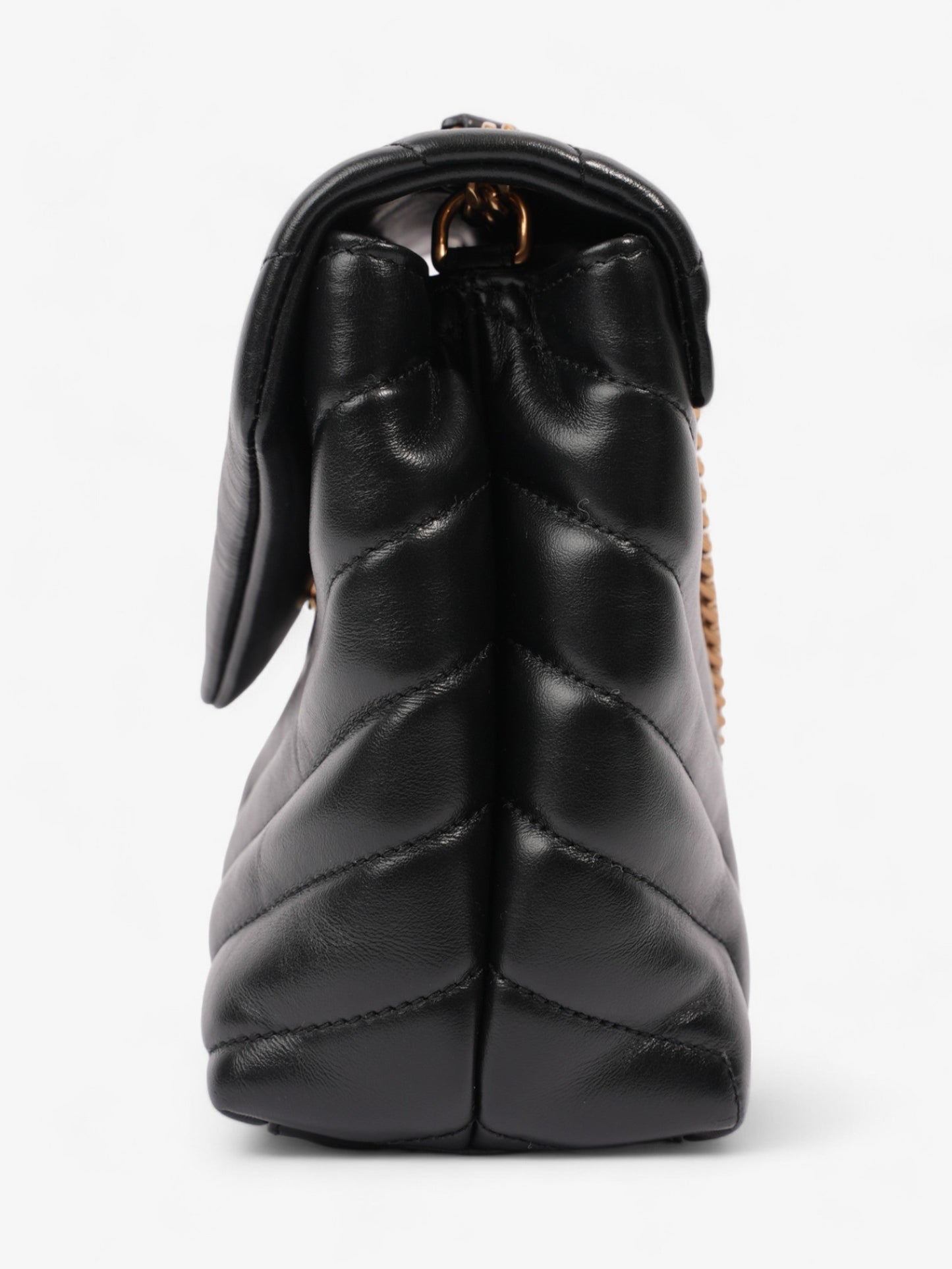 Saint Laurent LouLou Black Matelasse Leather Medium