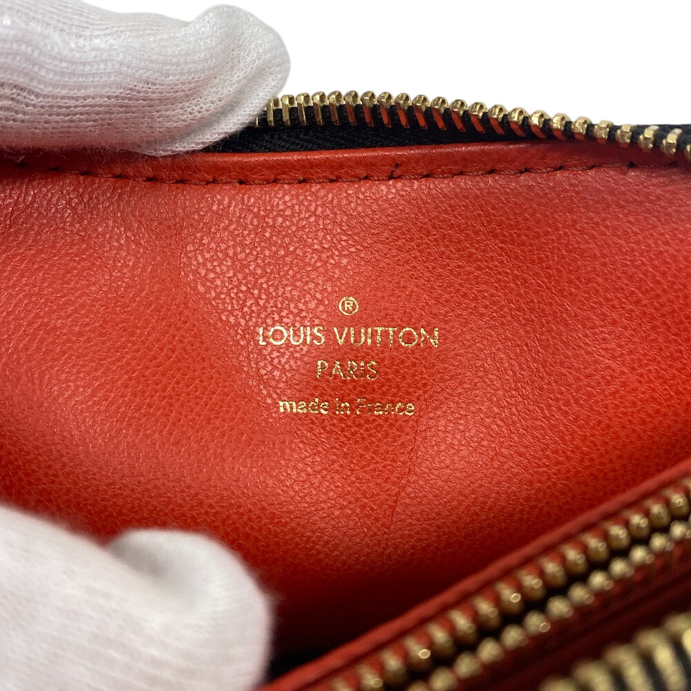 LOUIS VUITTON Handbag M21259 leather black Monogram emboss Kussan BB Chain(Unisex)