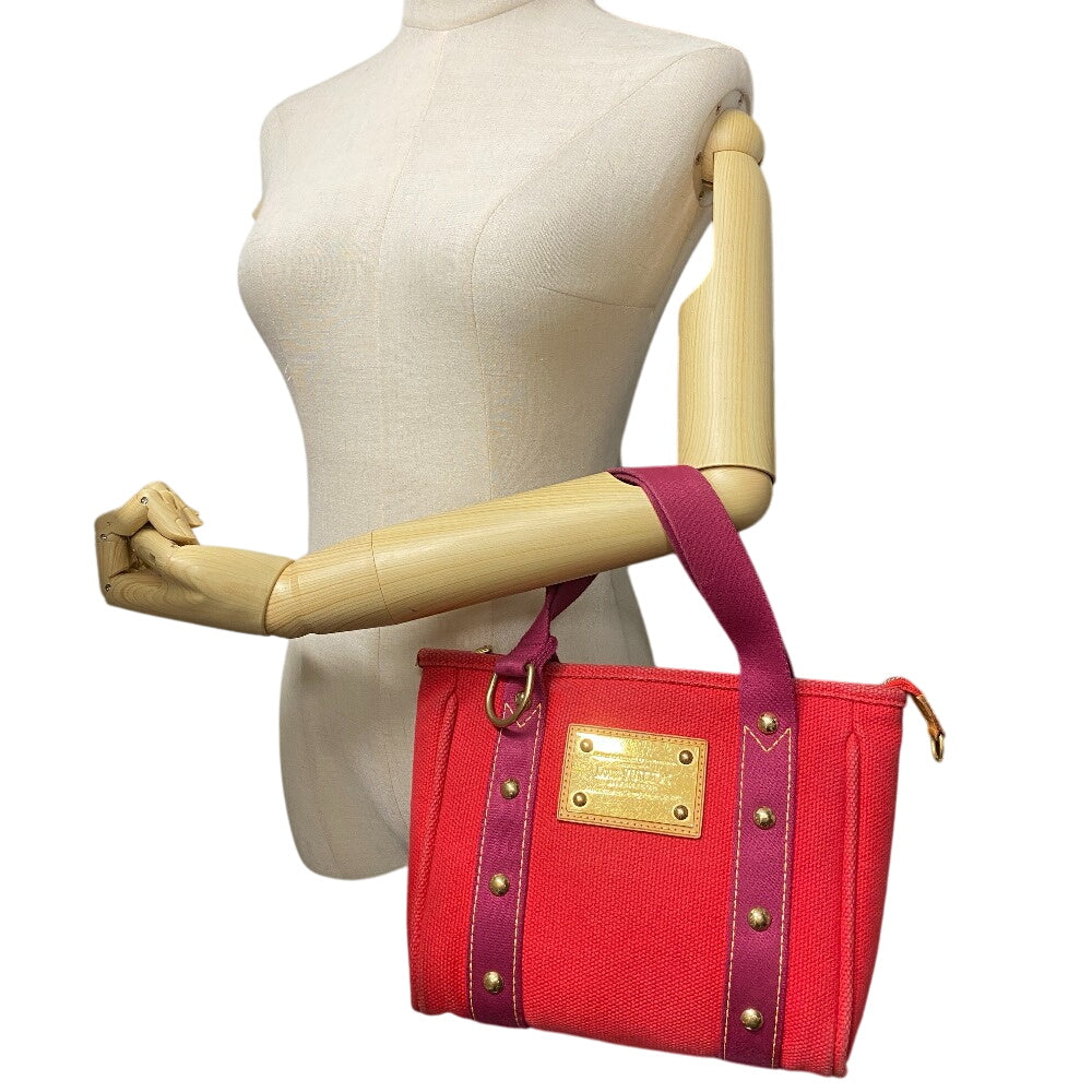 LOUIS VUITTON Handbag M40037 canvas Red With logo Antigua Kava PM Women
