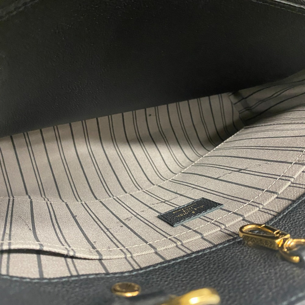 LOUIS VUITTON Handbag M41069 leather black Monogram Ann Platt Montaigne GM Women(Unisex)
