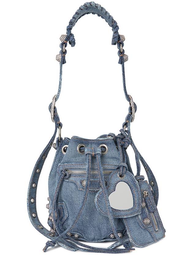 Luxury Balenciaga Trending 2025 Le Cagole XS Bucket Bag Blue