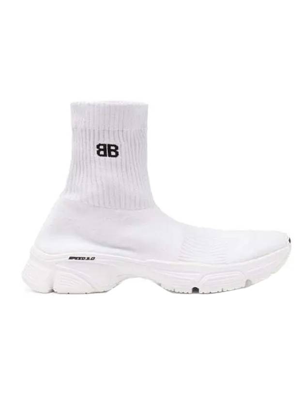 Luxury Balenciaga Trending 2025 Men's Speed 30 Knit High Top Sneakers White