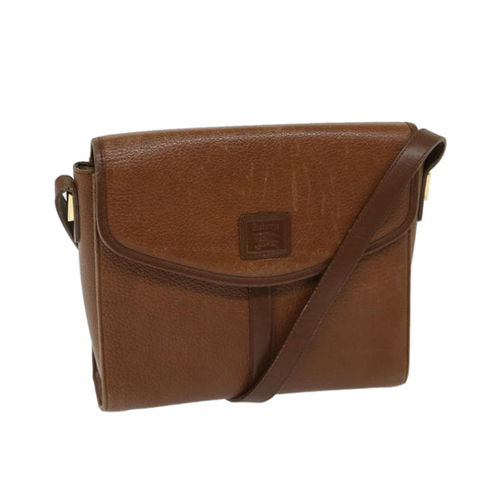 Burberry Shoulder Bag Leather Brown Auth ac2838