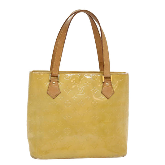 LOUIS VUITTON Monogram Vernis Houston Hand Bag Beige M91004 LV bs4627