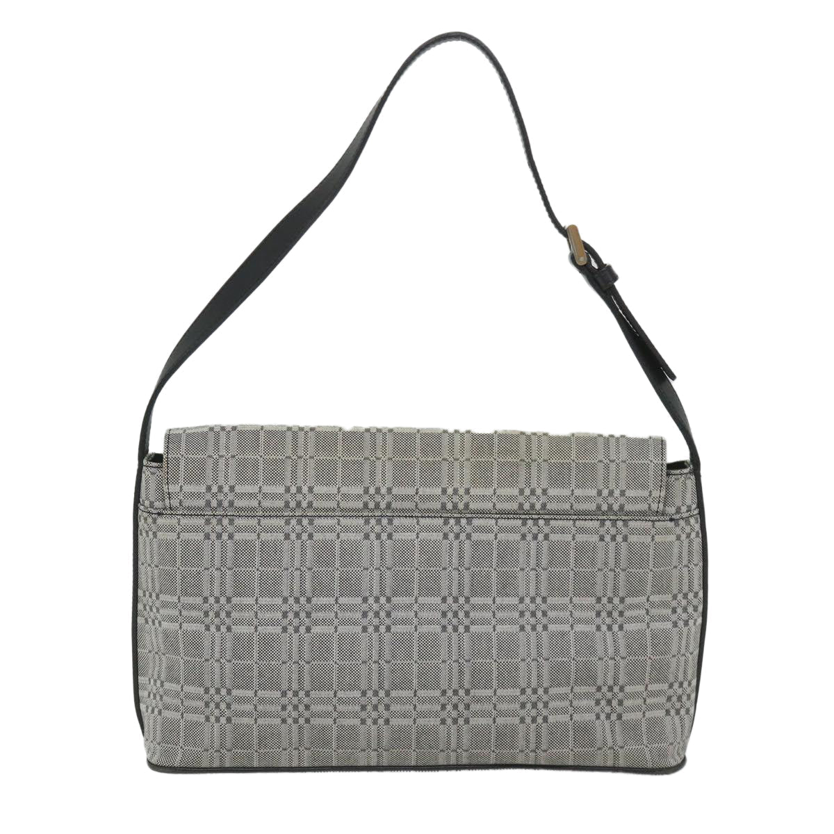 BURBERRY Shoulder Bag Canvas Gray Auth bs9261