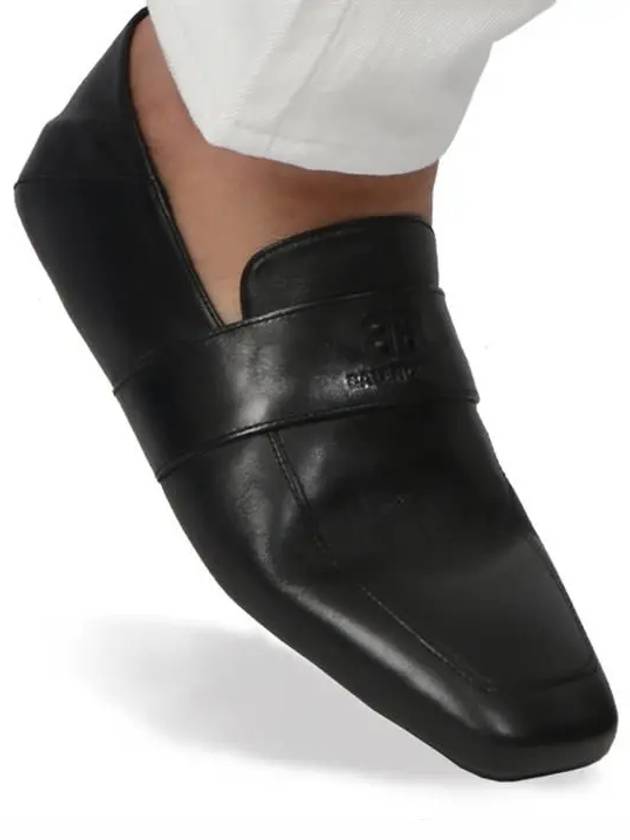 Luxury Balenciaga Trending 2025 City Square Toe Loafers Black