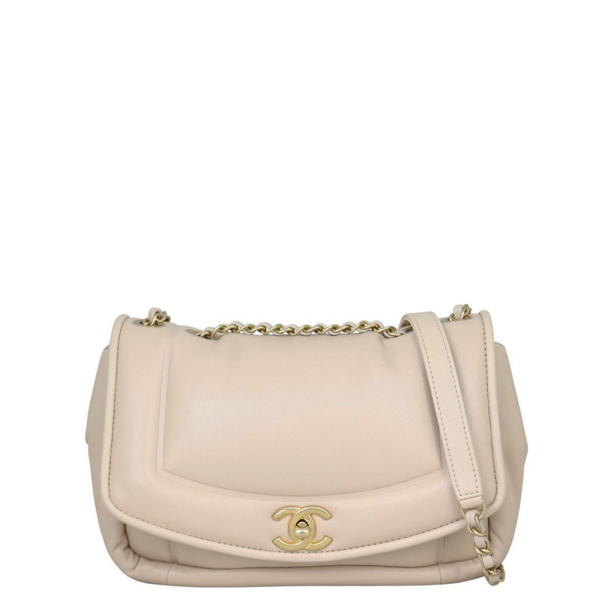 Chanel Vintage Puffy Flap Bag Medium | Beige