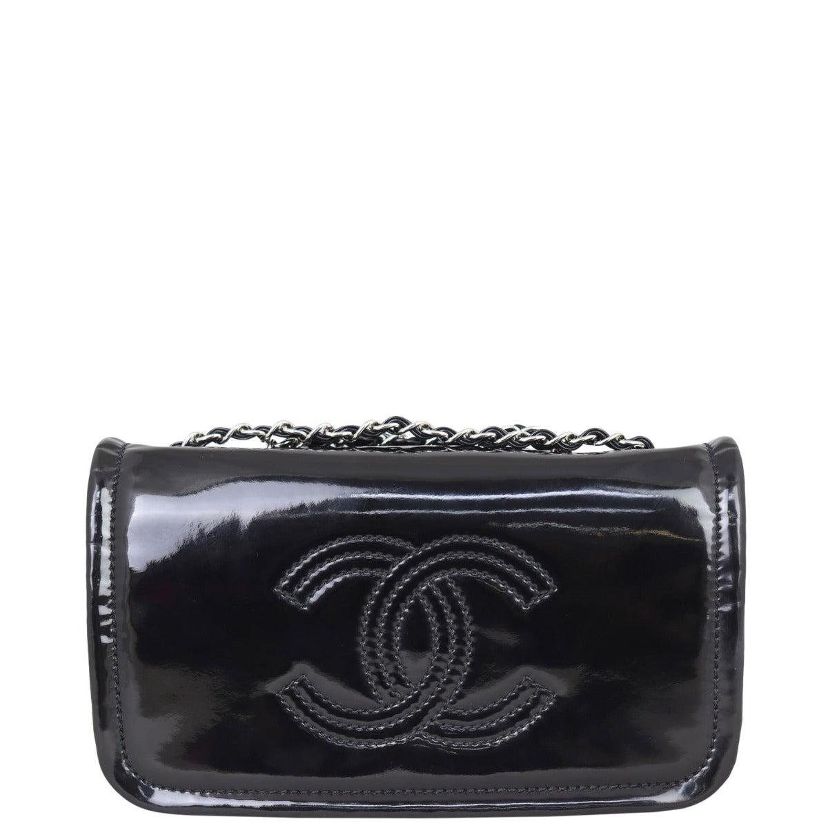 Chanel CC Vinyl Lipstick Ligne Flap Bag