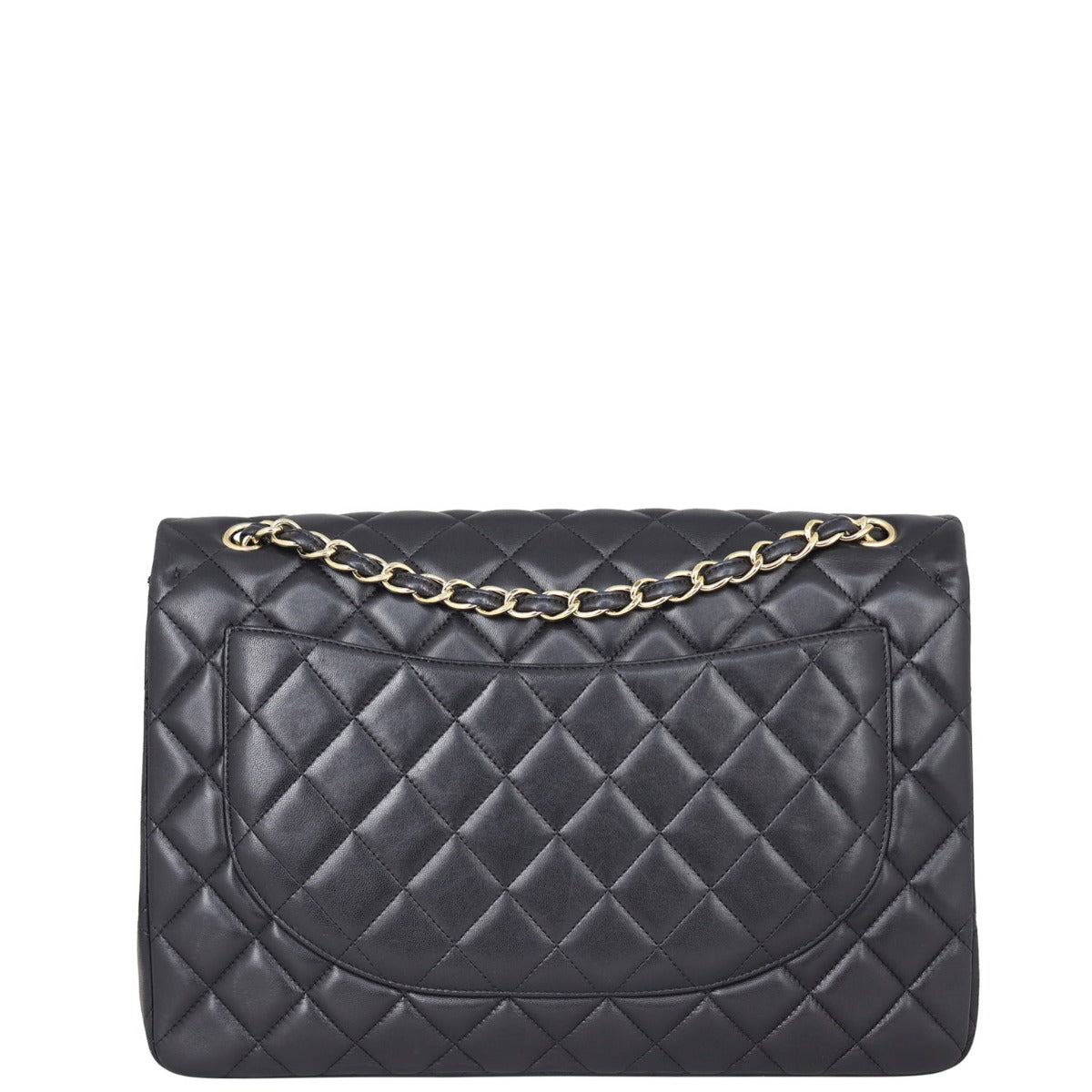 Chanel Classic Single Flap Maxi Lambskin | Black Gold Hardware