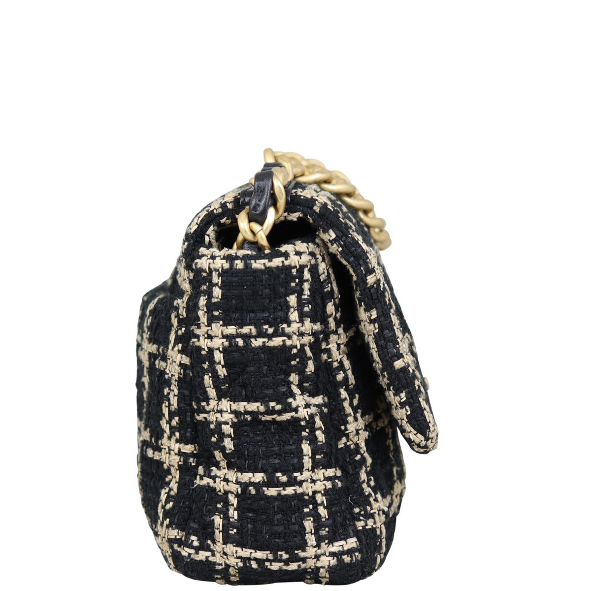 Chanel 19 Tweed Flap Bag Medium | Black