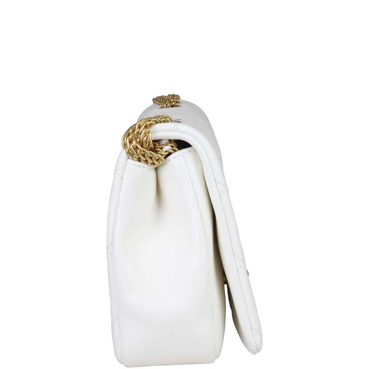Chanel Looping Chain Flap Bag | White