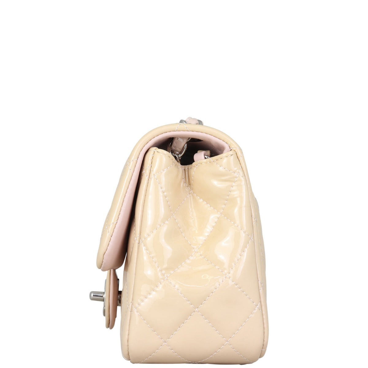 Chanel Classic Flap Mini Square Patent | Beige