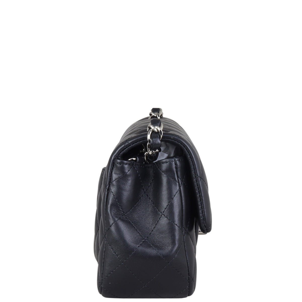 Chanel Classic Flap Mini Rectangular Bag | Black Lambskin SHW