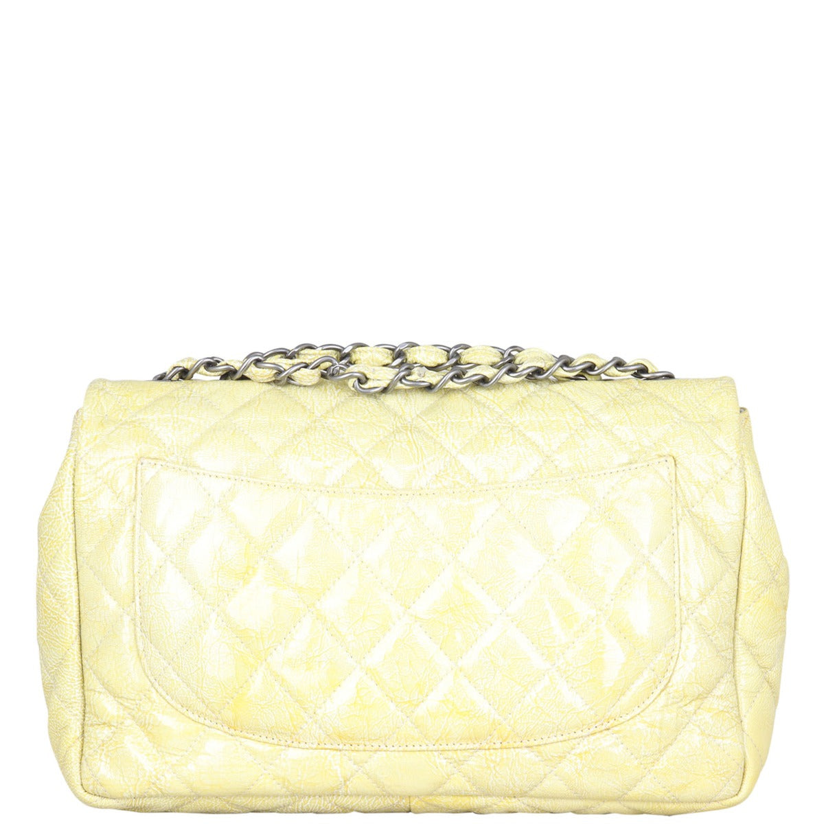 Chanel Classic Single Flap Jumbo Vinyl | Yellow