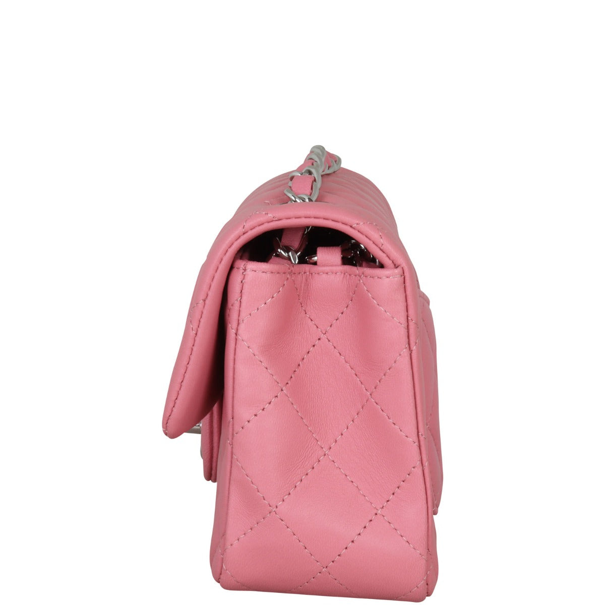 Chanel Classic Flap Mini Rectangular Bag Lambskin| Light Pink