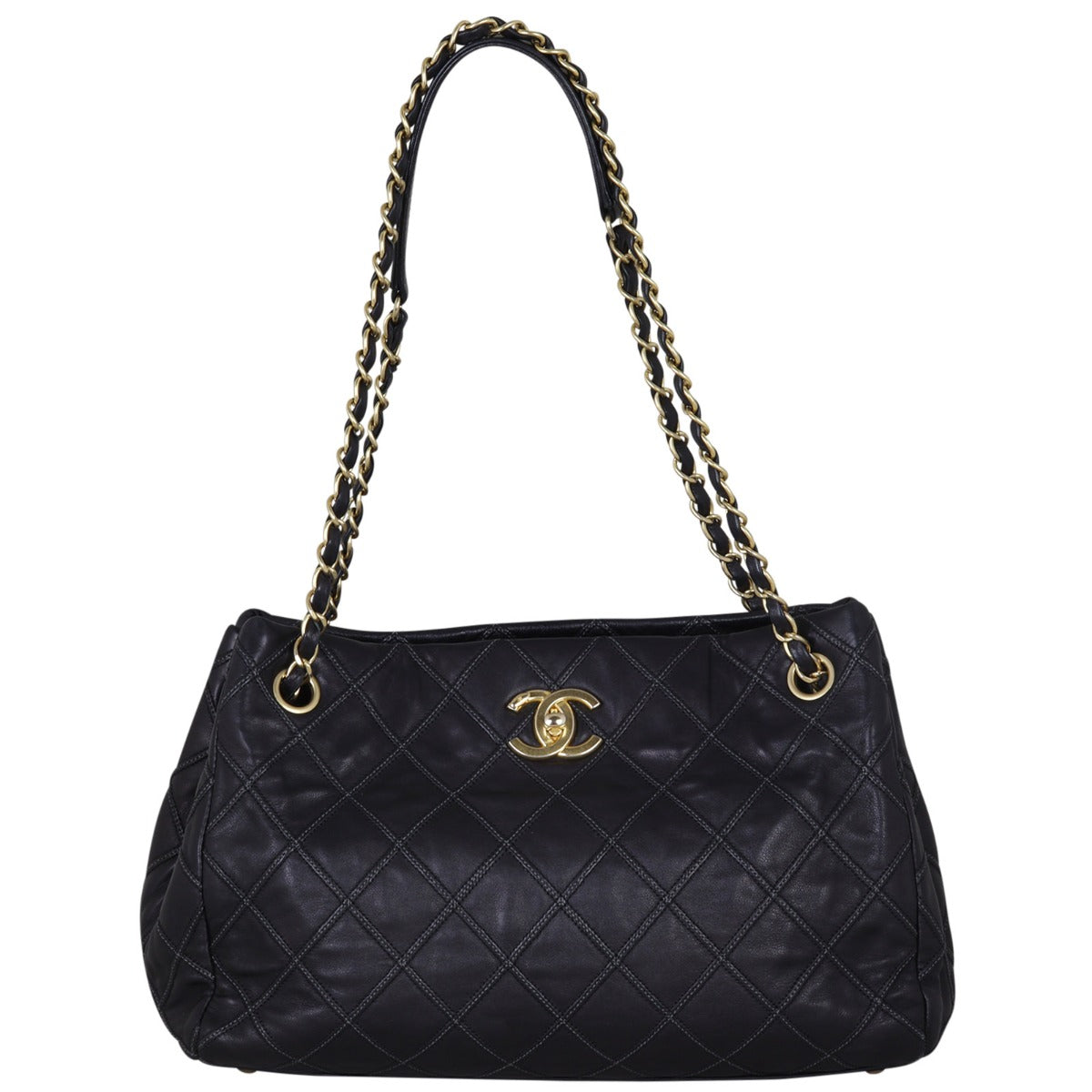 Chanel CC Quilted Tote | Black