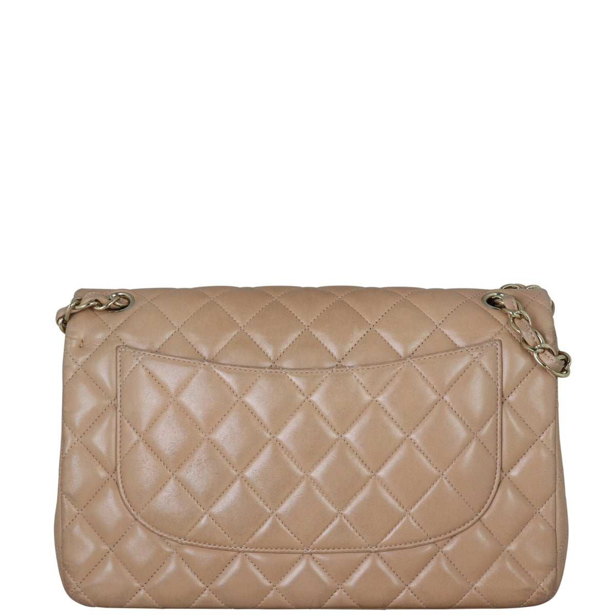 Chanel Classic Double Flap Jumbo | Beige Lambskin