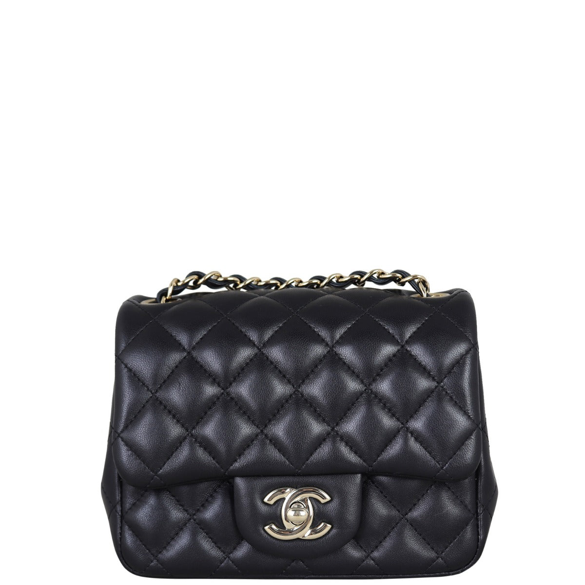Chanel Classic Flap Mini Square | Black Lambskin GHW