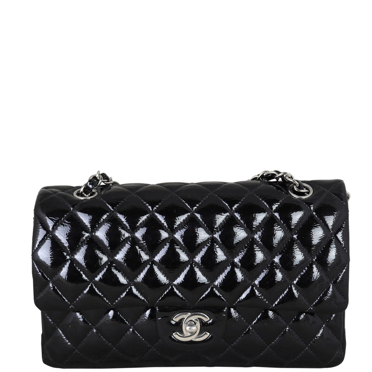 Chanel Classic Double Flap Medium Patent | Black