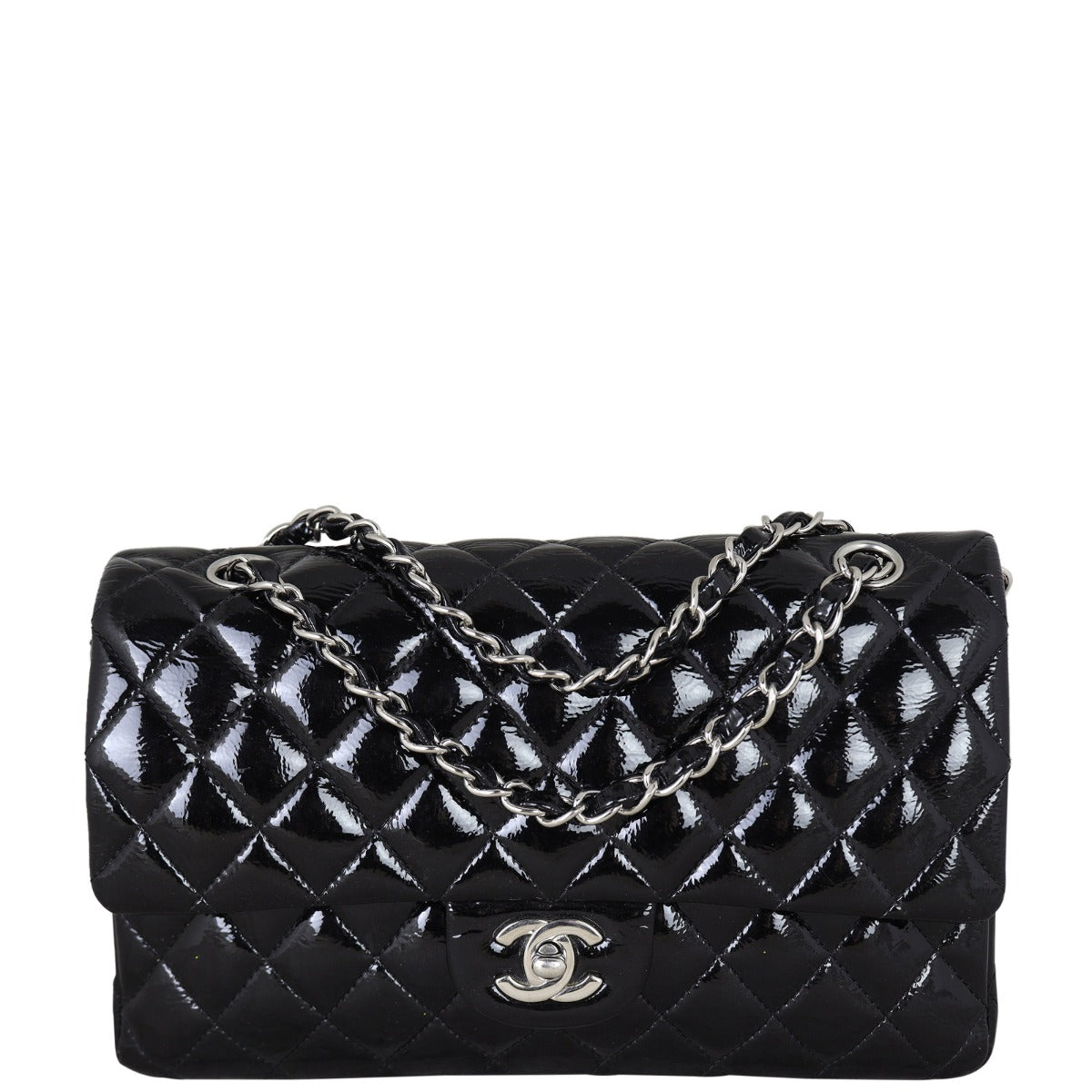 Chanel Classic Double Flap Medium Patent | Black