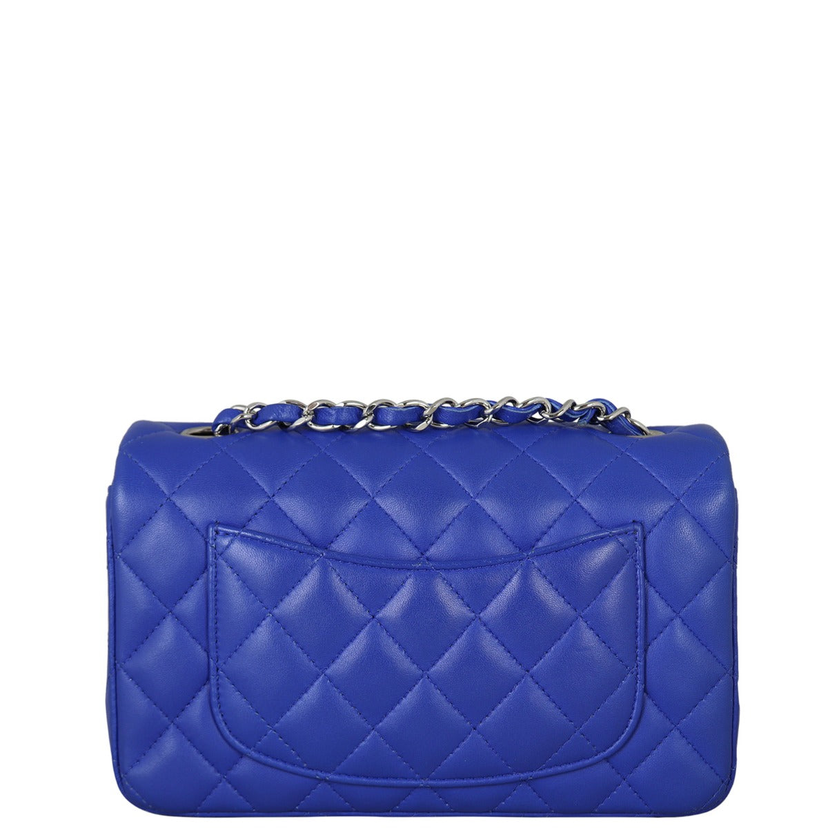 Chanel Classic Flap Mini Rectangular Bag | Blue Lambskin