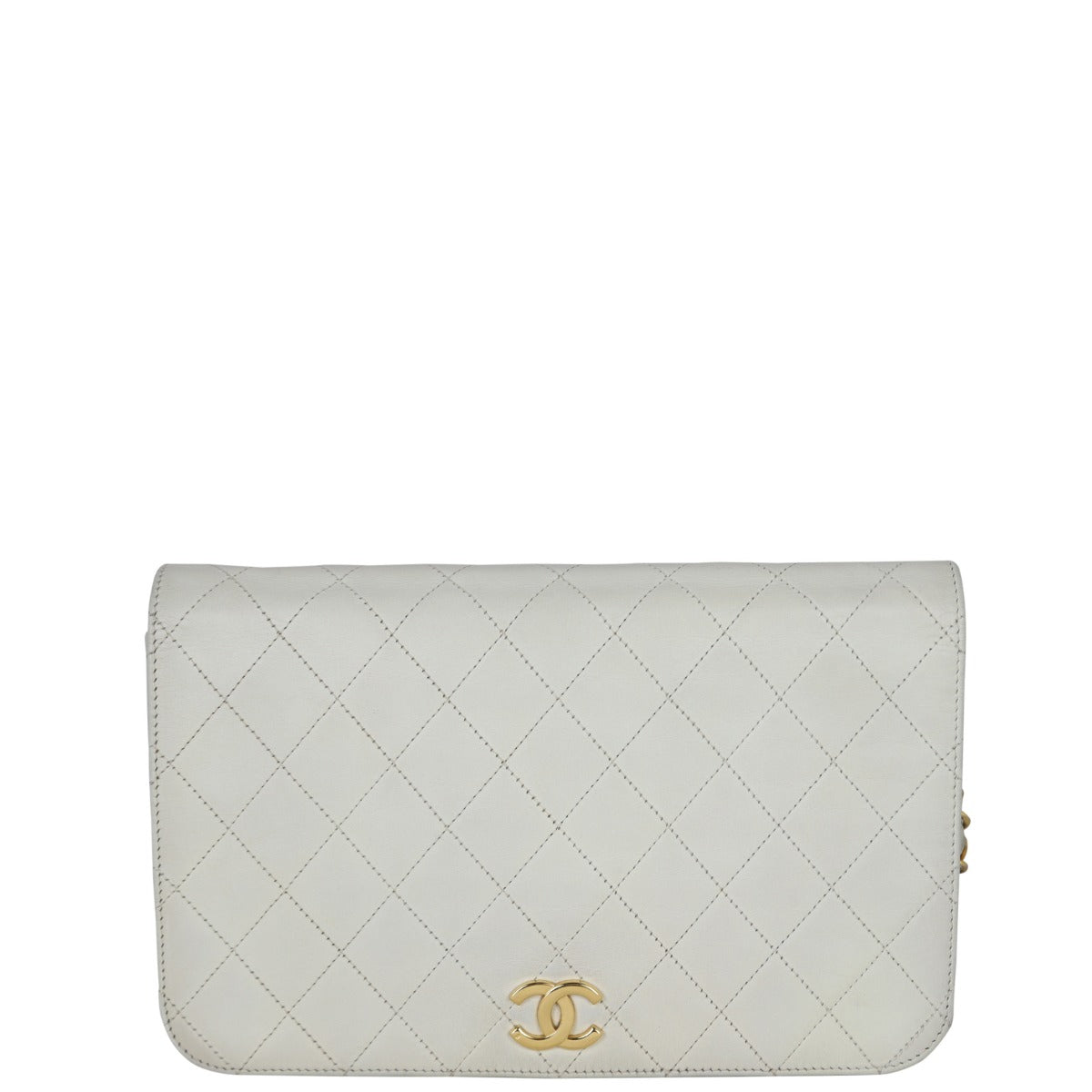Chanel CC Full Flap Bag Small | White