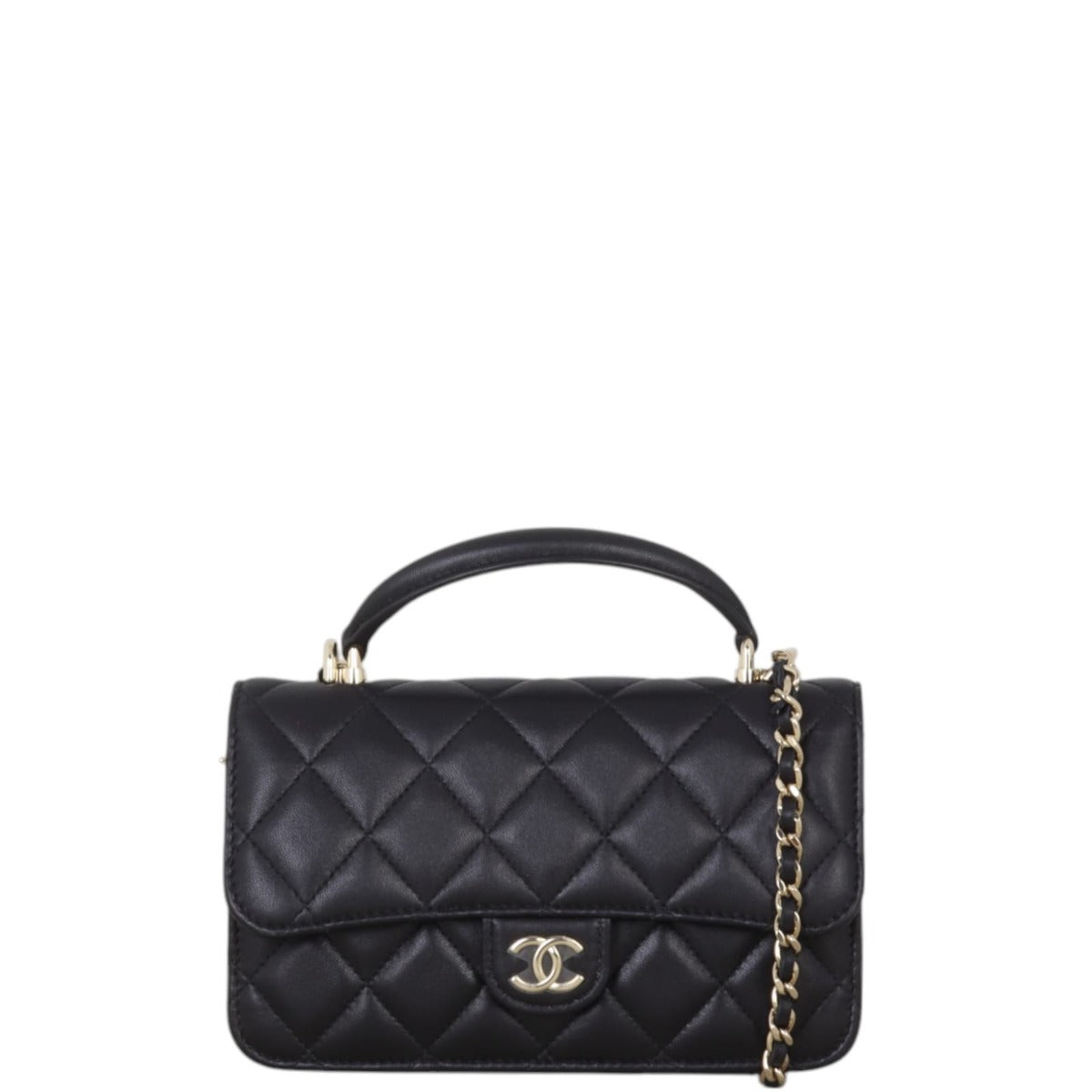 Chanel Top Handle Phone Holder on Chain
