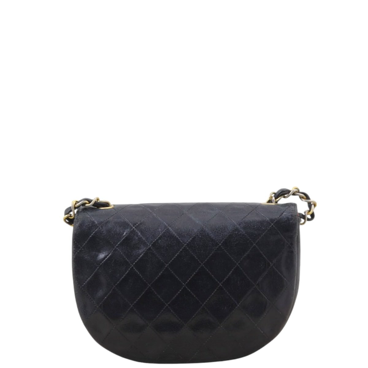 Chanel Vintage Half Moon Single Flap Bag