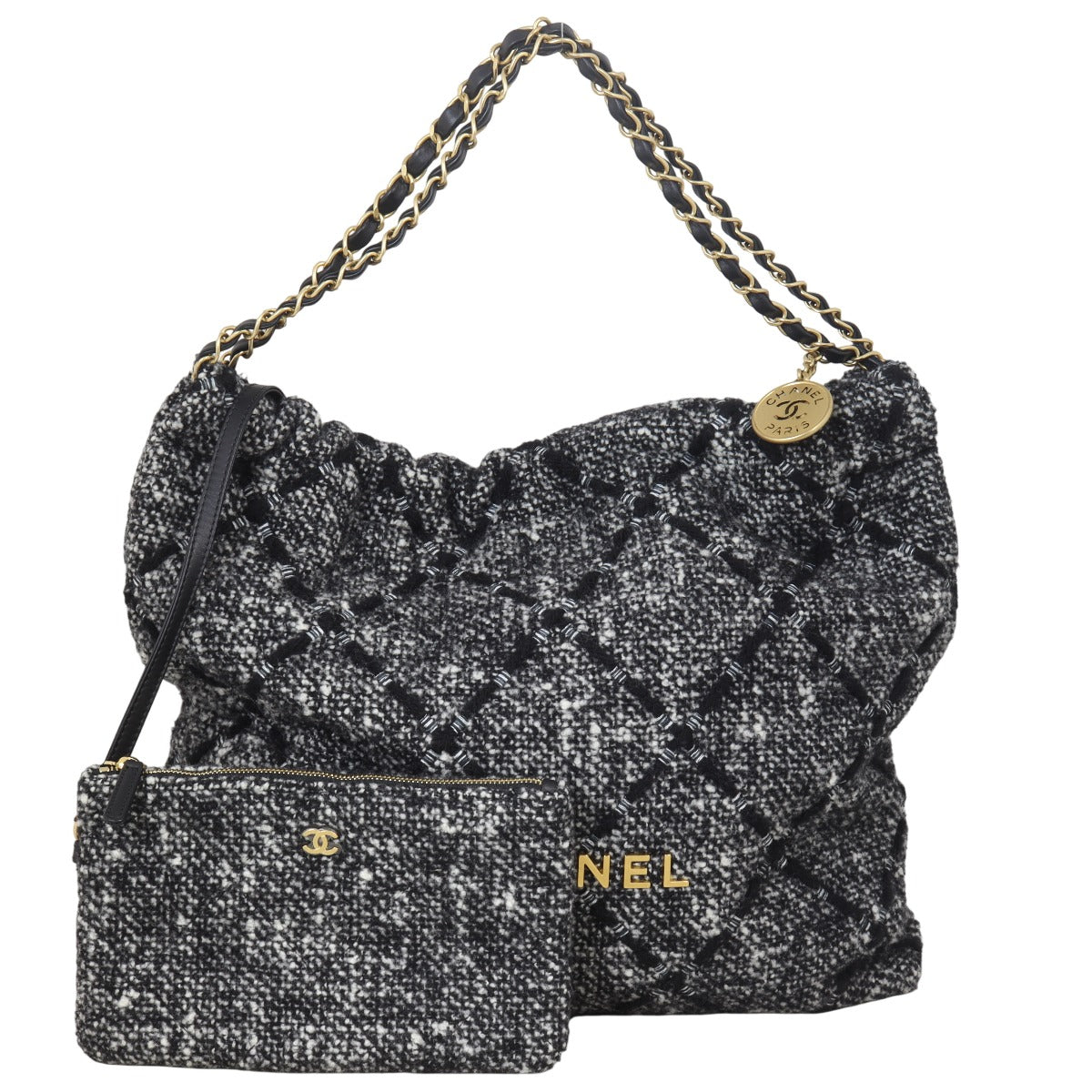Chanel 22 Hobo Medium Tweed