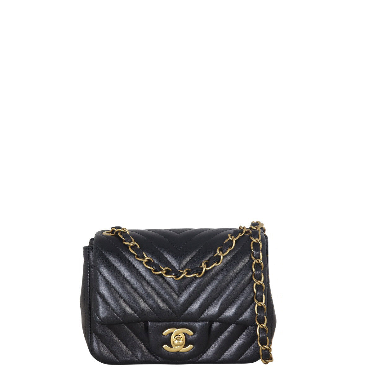Chanel Classic Flap Mini Square Chevron