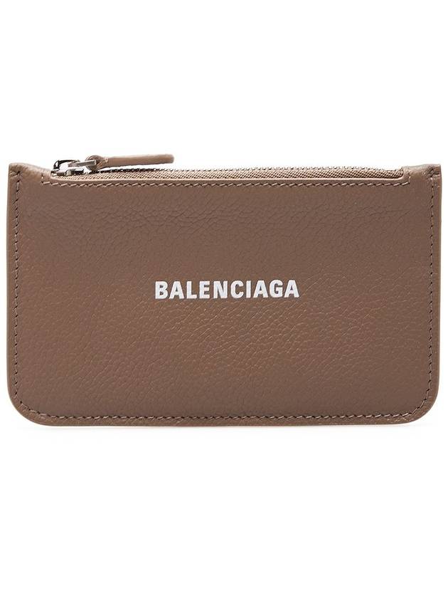 Luxury Balenciaga Trending 2025 Logo Zipper Long Card Wallet Brown