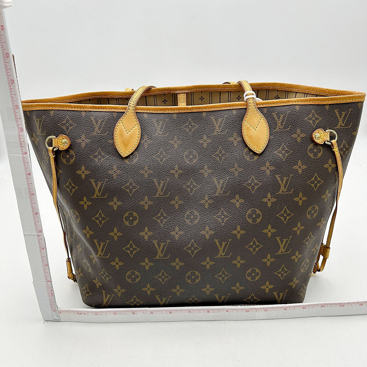 Flower tote cloth handbag Louis Vuitton Brown in Cloth LA19677