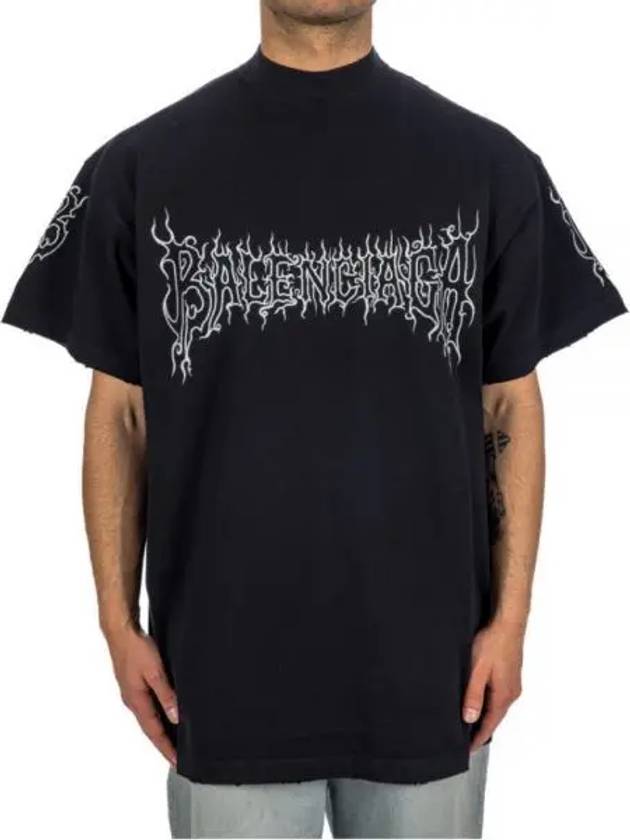 Luxury Balenciaga Trending 2025 Darkwave Cotton Short Sleeve T-Shirt Black