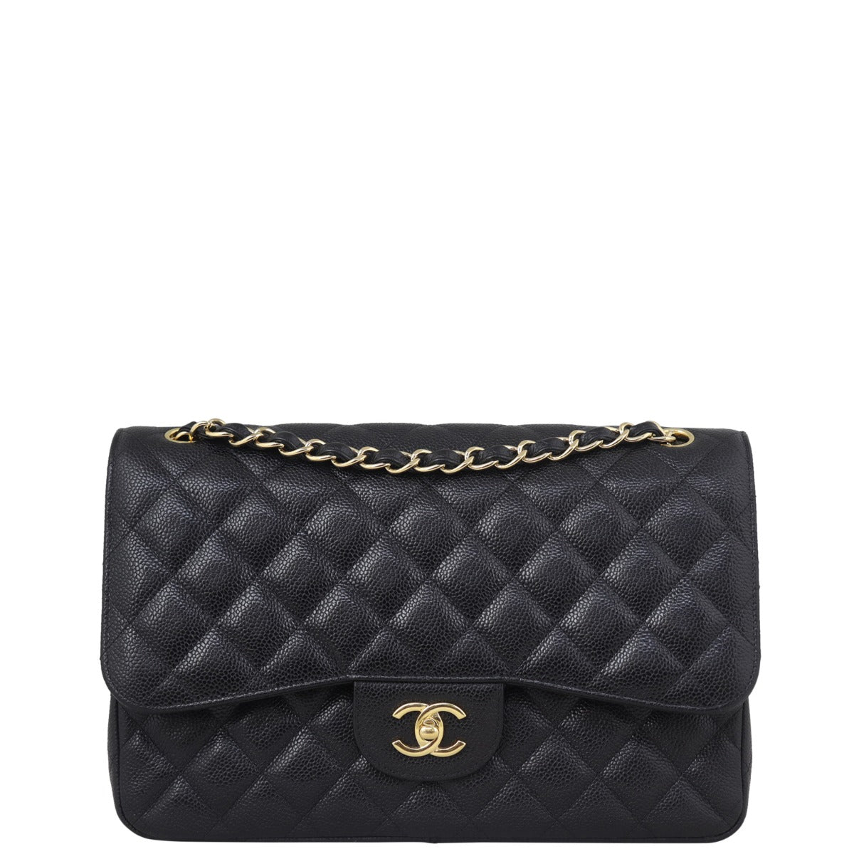 Chanel Classic Double Flap Jumbo | Black Caviar GHW