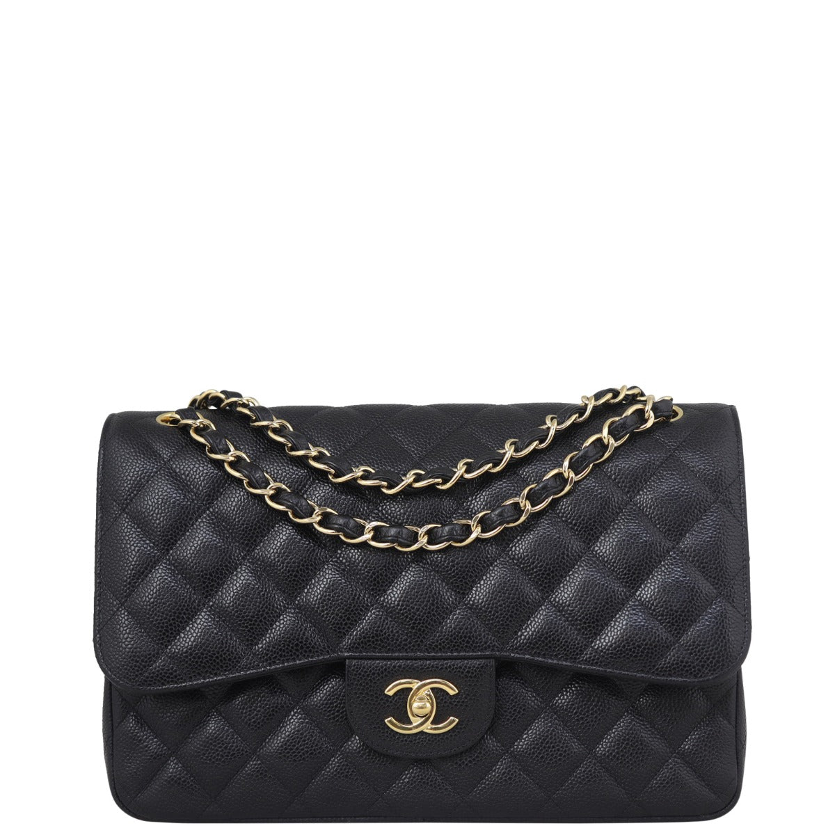 Chanel Classic Double Flap Jumbo | Black Caviar GHW