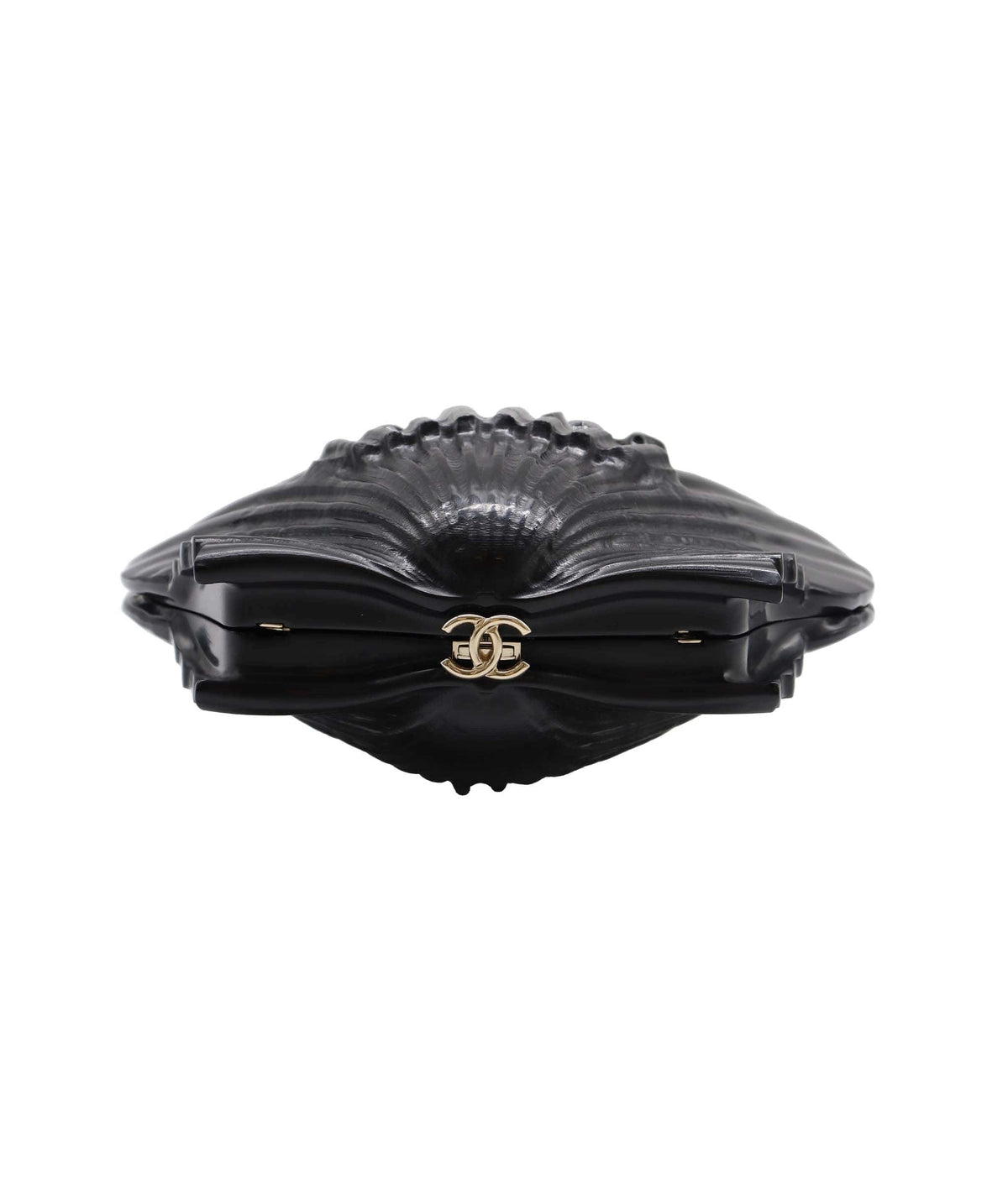 Chanel black shell clutch DXBS2992