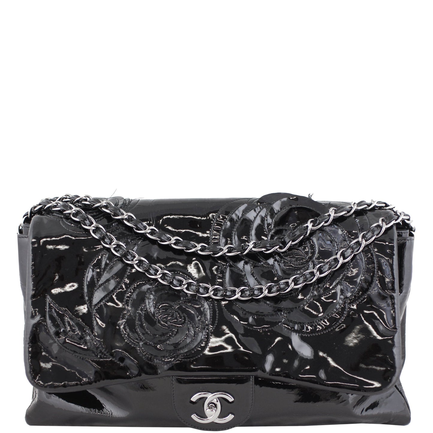Chanel Camellia Petals Single Flap Maxi